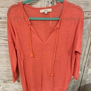 Loft light weight peach colored sweater